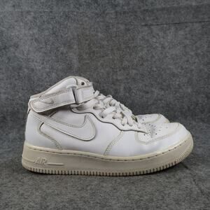 Nike Shoes Big Kids 6.5Y Air Force One Mid Sneakers White Leather Casual Trainer